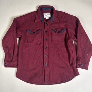 Vintage Woolrich Shirt Jacket Red Heavy Duty Double Pocket Workwear